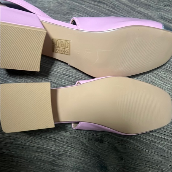 Pink and Silver Slingback Heels - Picture 4 of 4